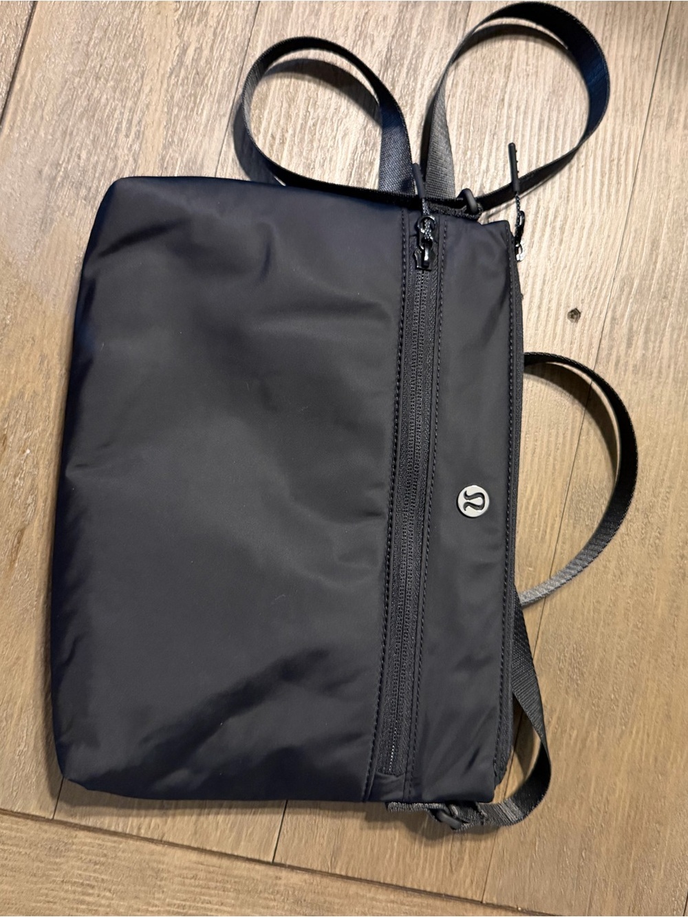 lululemon athletica Black Messenger Crossbody Bag